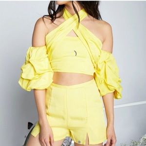 Eggie yellow cross cross set